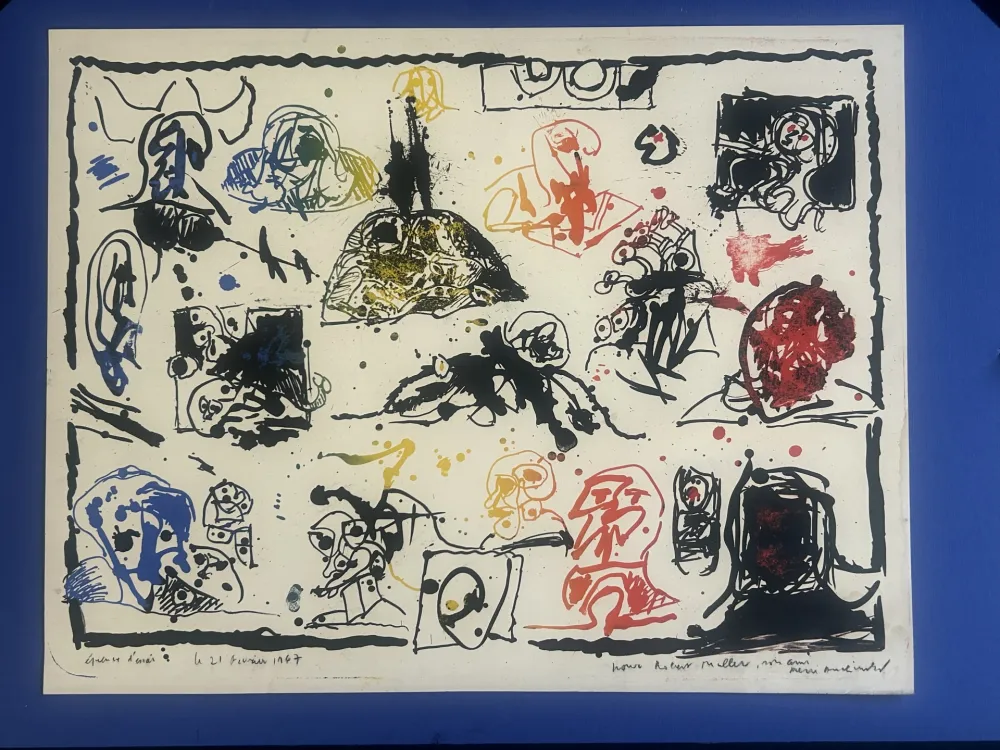 Lithographie Alechinsky - Une pierre , deux passages 1967