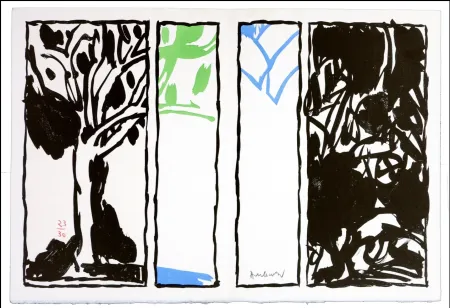 Lithographie Alechinsky - Vaccillations