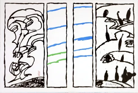 Lithographie Alechinsky - Vacillations