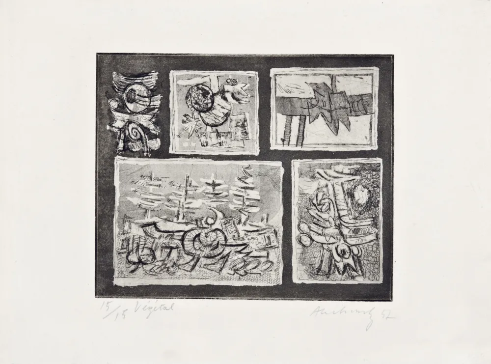 Eau-Forte Alechinsky - Végétal