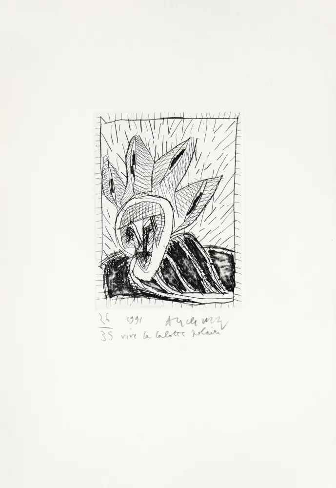 Gravure Alechinsky - Vive la calotte polaire