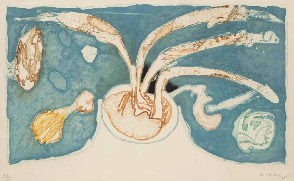 Eau-Forte Et Aquatinte Alechinsky - Volcan de nuit