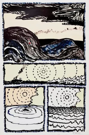 Lithographie Alechinsky - Volturno II