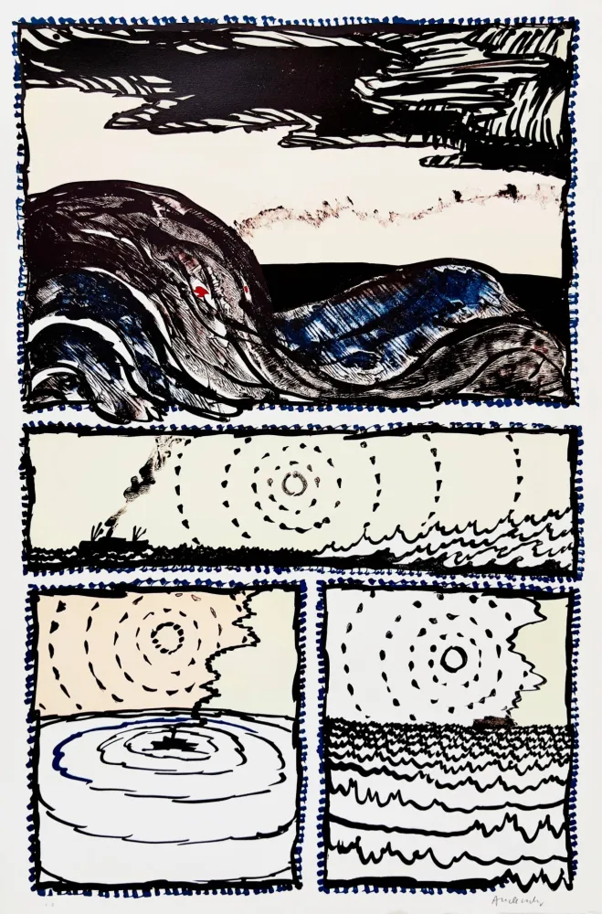 Lithographie Alechinsky - Volturno II