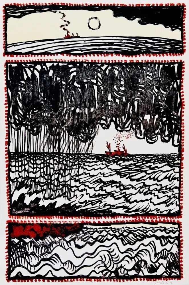 Lithographie Alechinsky - Volturno III