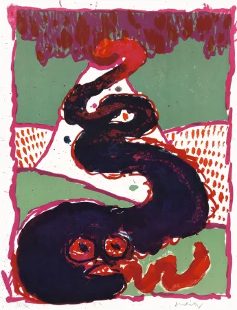 Lithographie Alechinsky - Vulcanologie