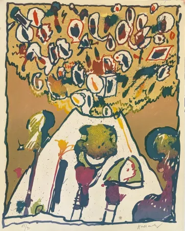 Lithographie Alechinsky - Vulcanologie - planche 6 