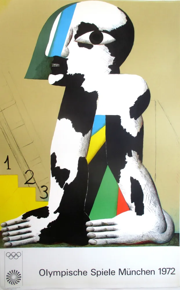 Lithographie Antes - OL 1972- original colourlithograph