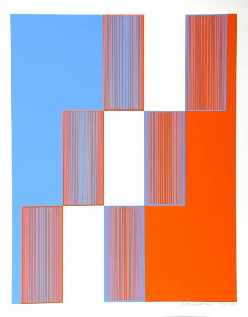 Sérigraphie Anuszkiewicz - Celebrate New York