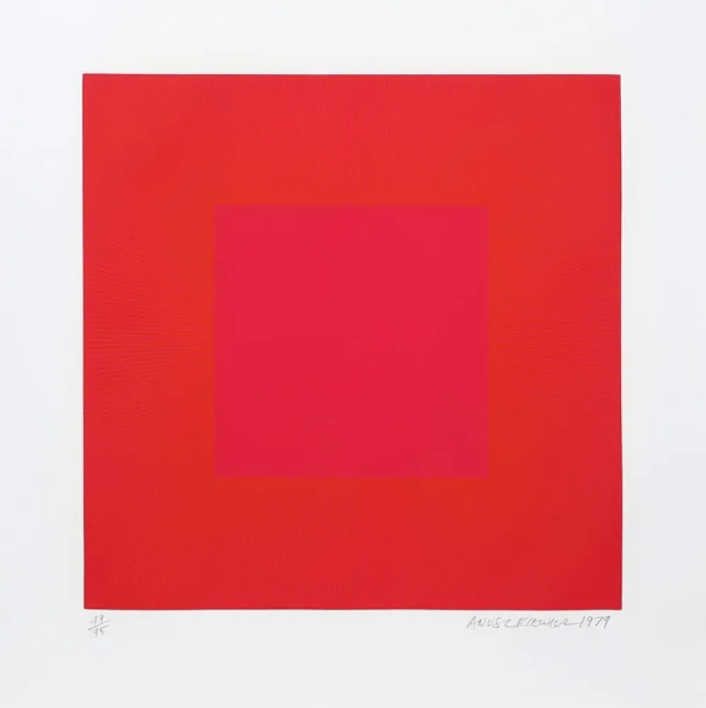 Aquatinte Anuszkiewicz - Summer Suite (Red with Gold IV)