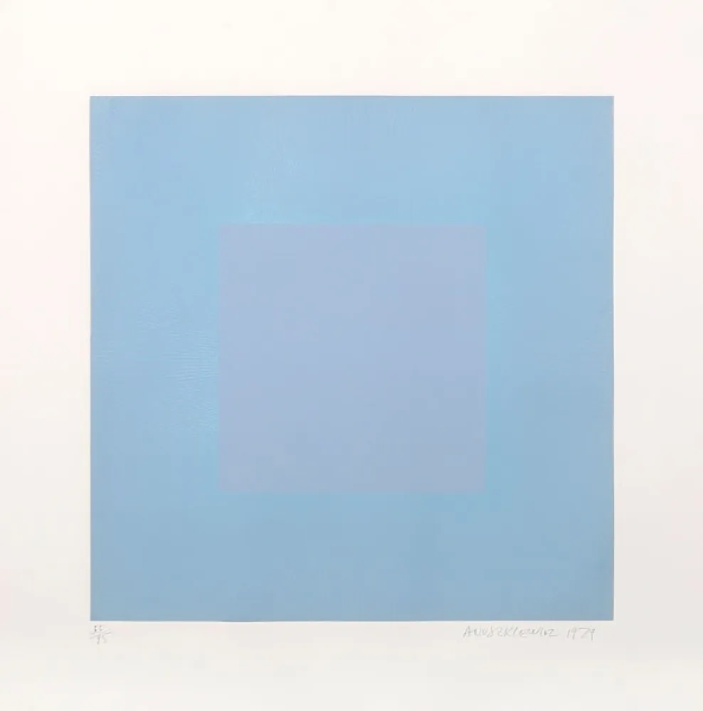 Aquatinte Anuszkiewicz - Winter Suite (Light Blue with Light Blue)