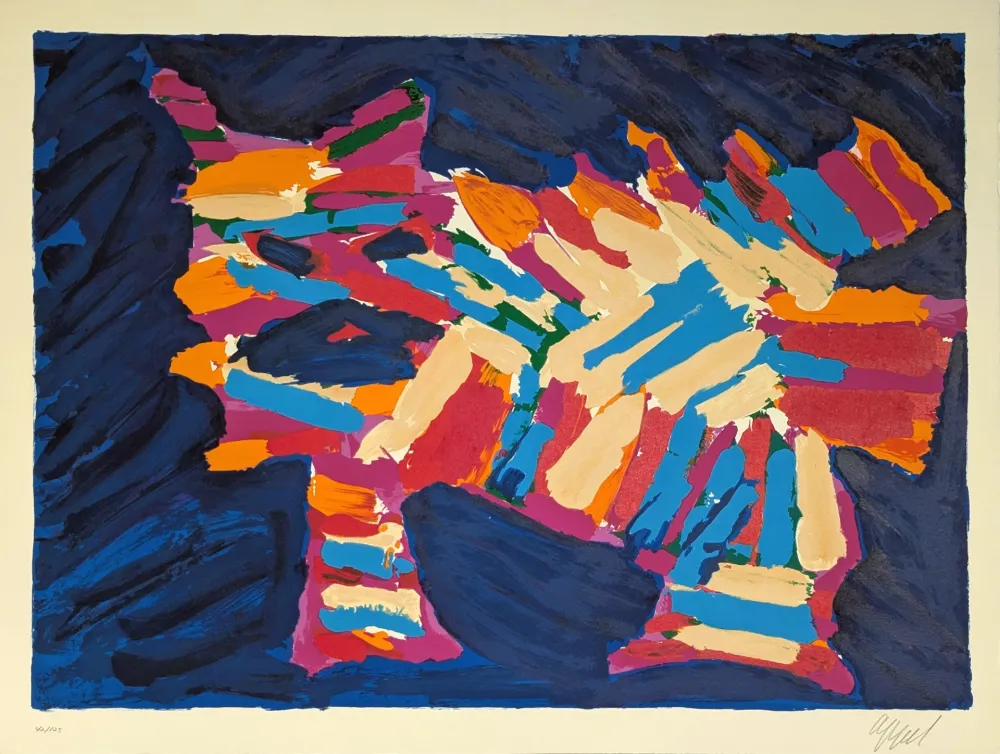 Lithographie Appel - Blue Cat 