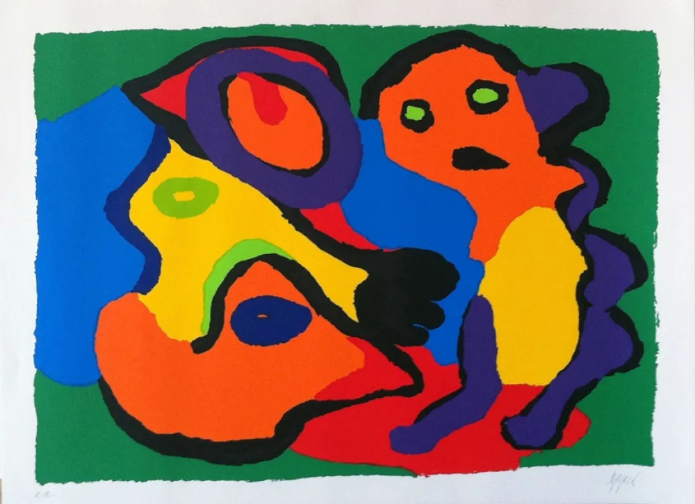 Lithographie Appel - Personnages 