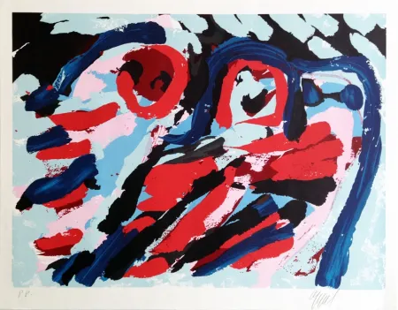 Sérigraphie Appel - Three smiling faces 