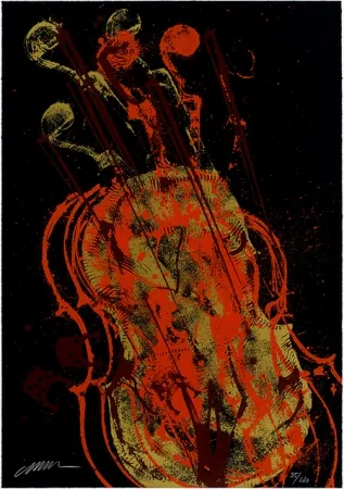 Sérigraphie Arman - Melody for Strings 1