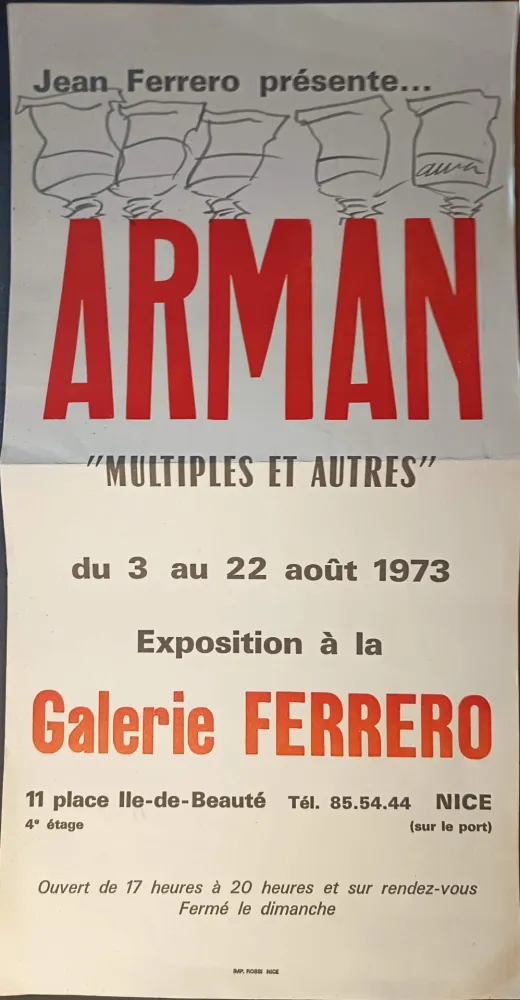 Affiche Arman - '' Multiples et Autres ''