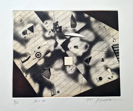 Eau-Forte Et Aquatinte Assadour - 17 H 45