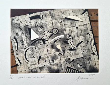 Eau-Forte Et Aquatinte Assadour - Horizon incliné