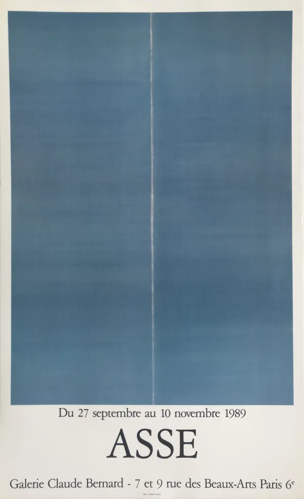 Affiche Asse - Galerie Claude Bernard
