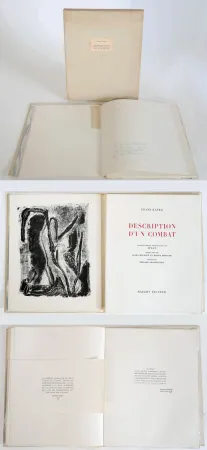 Livre Illustré Atlan - Kafka. DESCRIPTION D'UN COMBAT. 16 ithographies originales d'Atlan (1946)