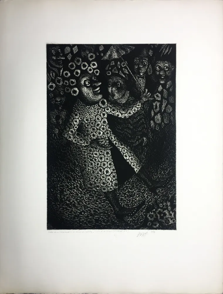Aquatinte Avati - Les Ridicules (planche n° 2) (1951)