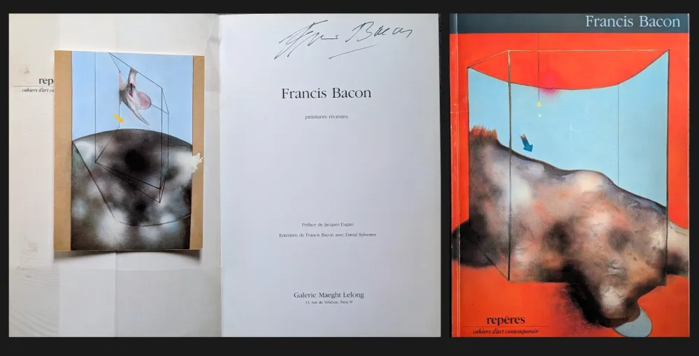 Livre Illustré Bacon - Hand-Signed catalog - Peintures Récentes - Hand-Signed catalog with invitation, 1984