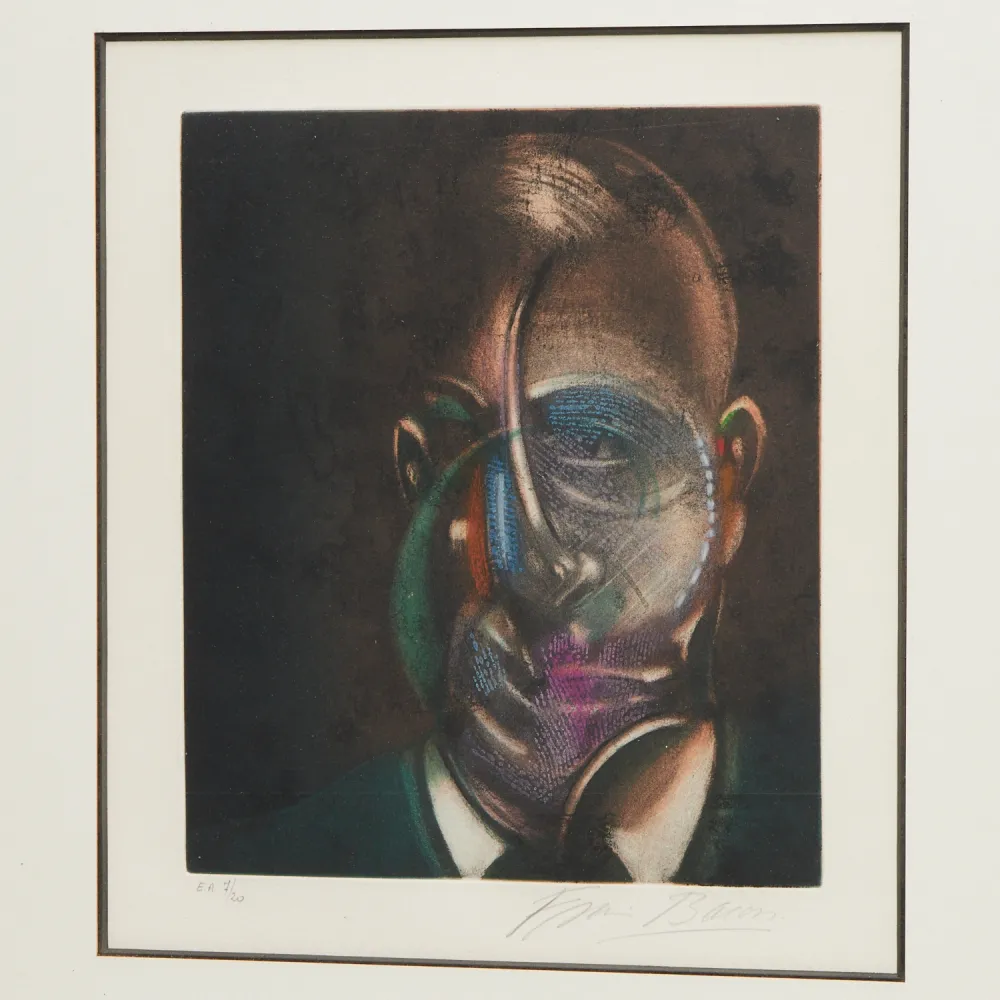 Gravure Bacon - Portrait of Michel Leiris 