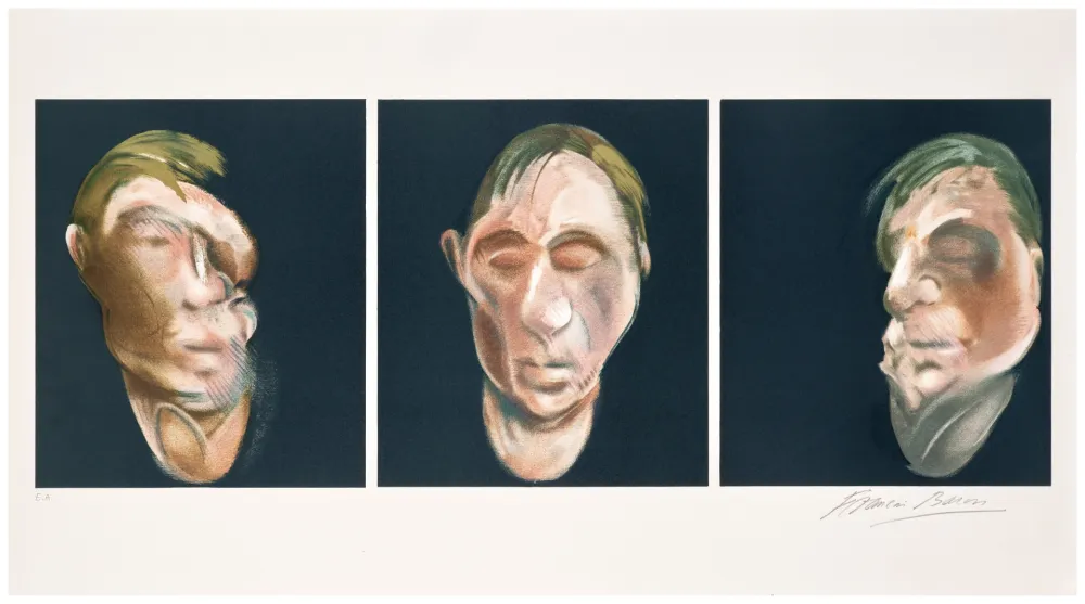 Lithographie Bacon - Three studies for a Self-Portrait