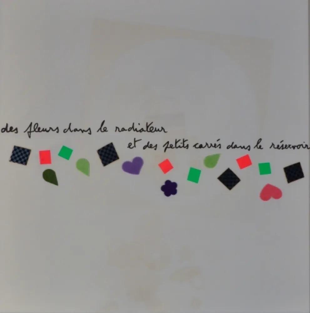Lithographie Baj - Des fluers dans le radiateur
