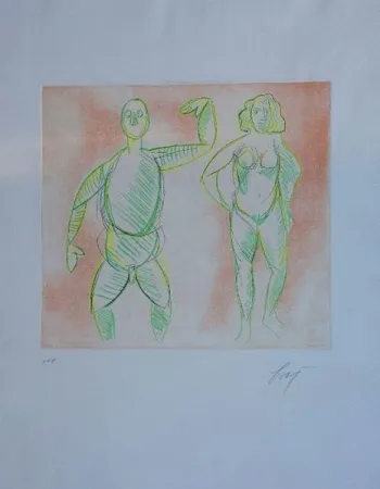 Eau-Forte Baj - Nudi