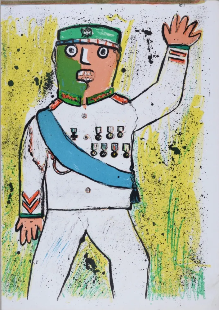 Lithographie Baj - One Cent Life, 1964