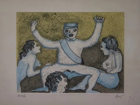 Lithographie Baj - Senza titolo