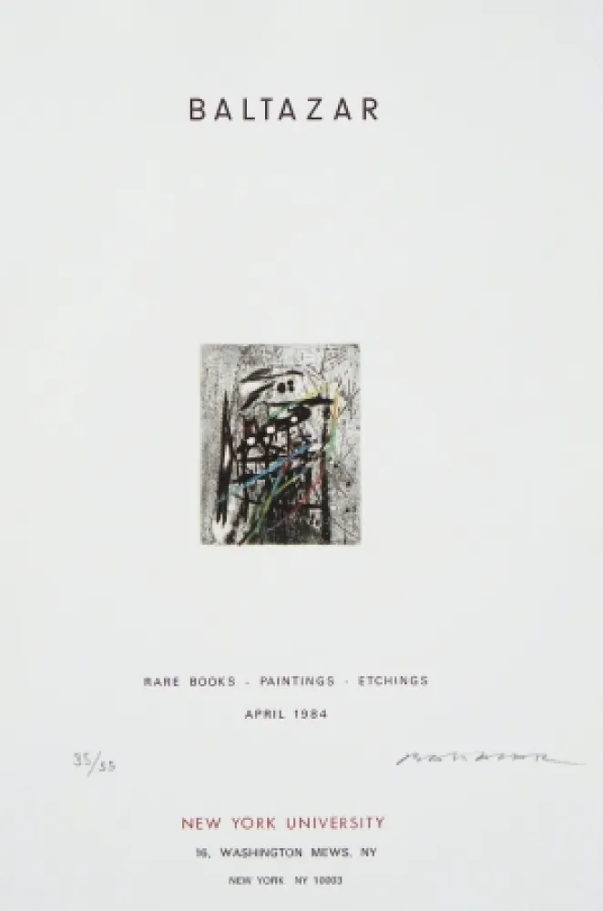 Eau-Forte Baltazar - Sans titre