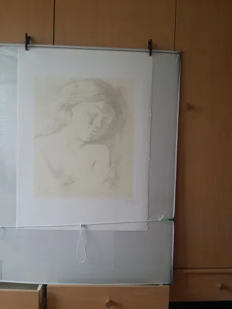 Lithographie Balthus - Tête de jeune fille 