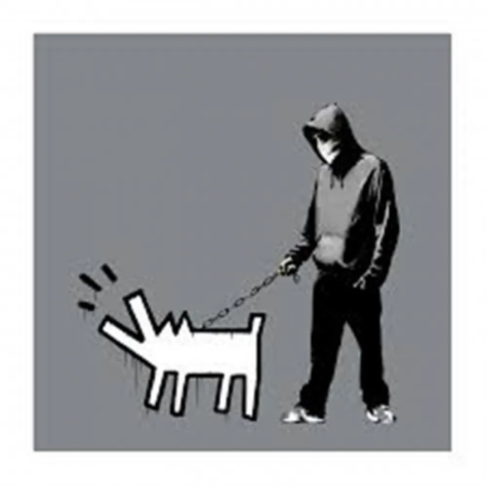Sérigraphie Banksy - Choose Your Weapon (Grey)
