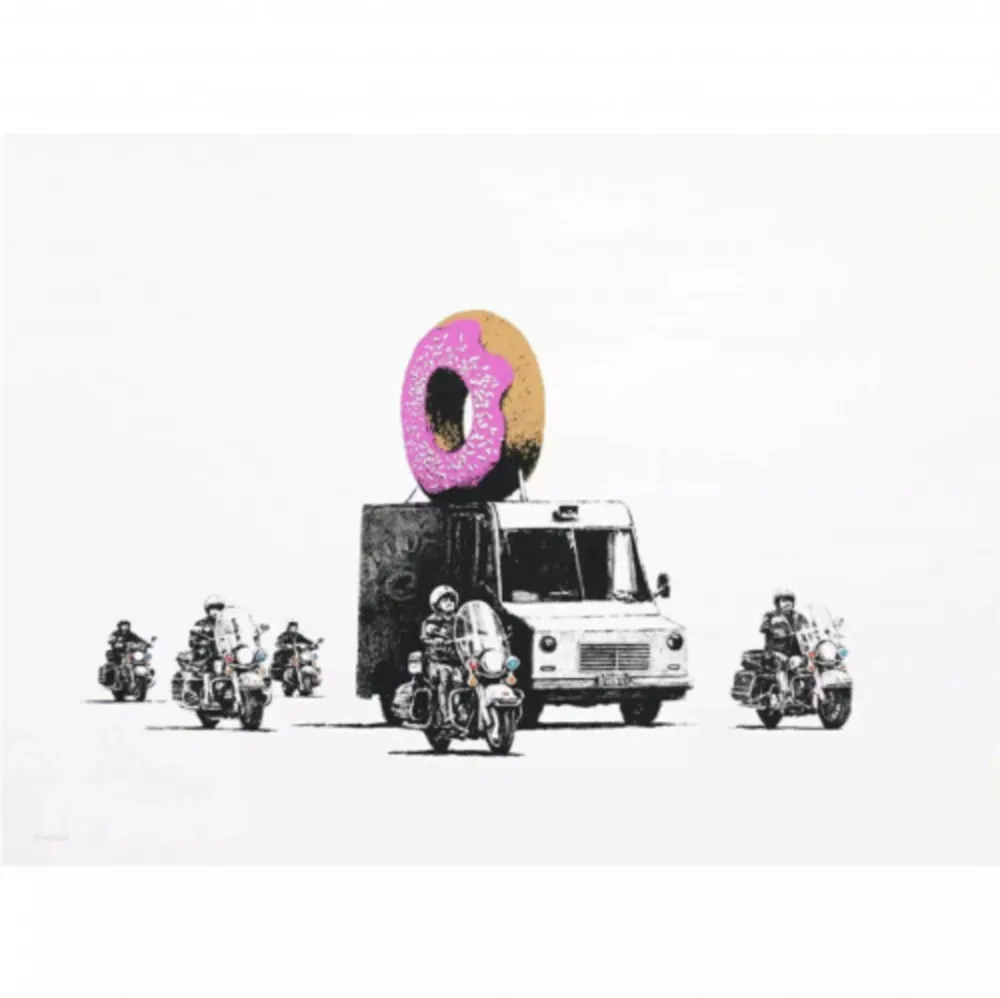 Sérigraphie Banksy - Donuts - Strawberry