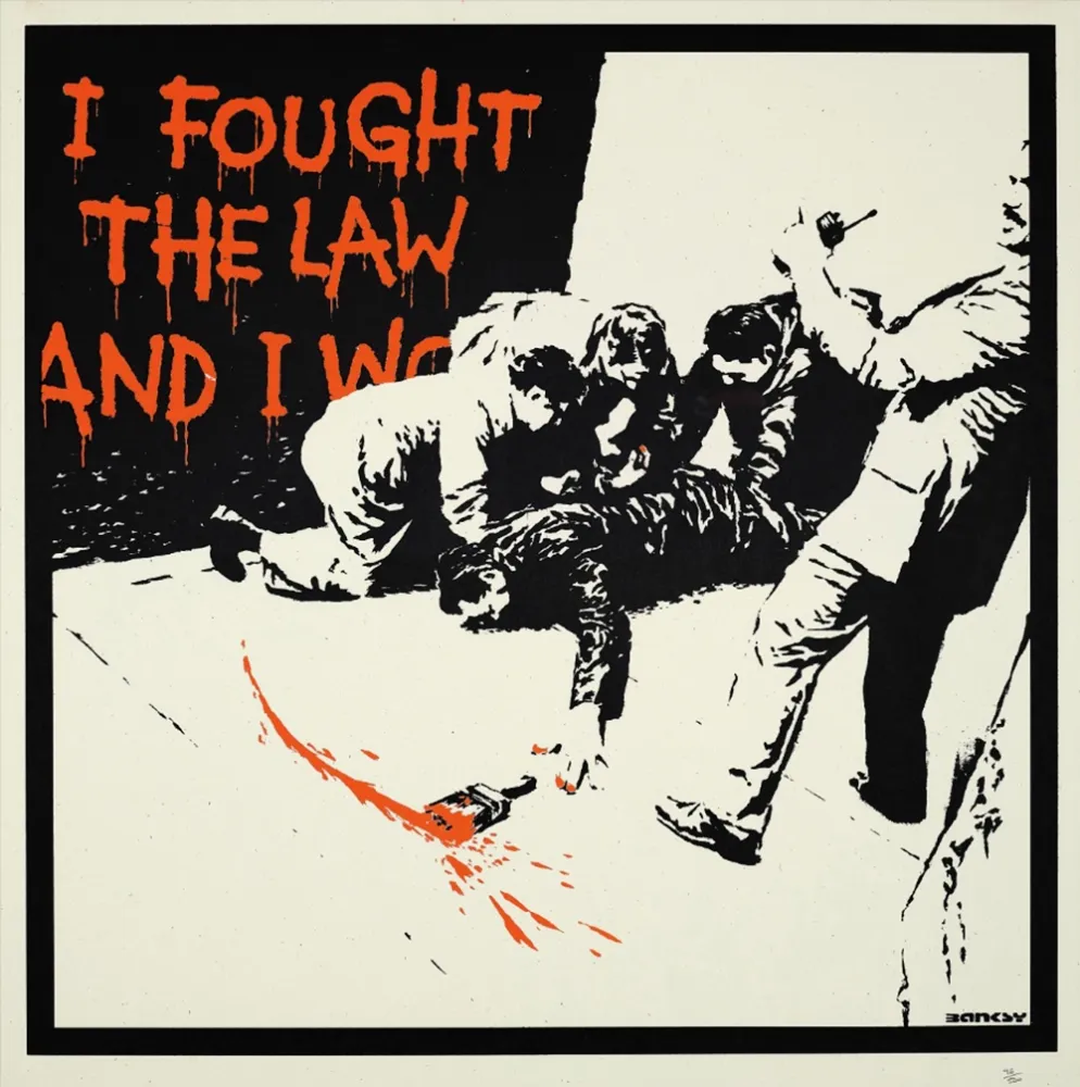 Sérigraphie Banksy - I FOUGHT THE LAW