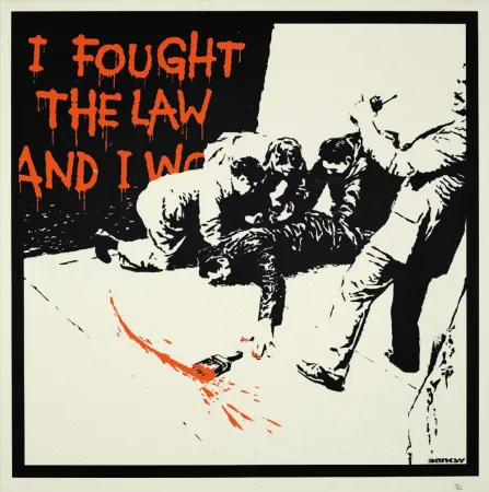 Sérigraphie Banksy - I FOUGHT THE LAW