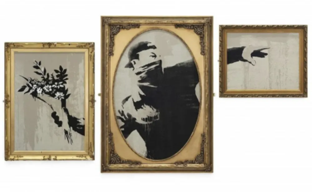 Sérigraphie Banksy - Thrower Triptych (VIP)