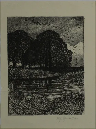 Gravure Bantau - Untitled (idyllic landscape)
