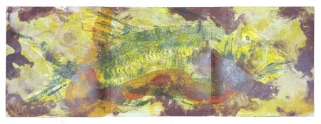 Lithographie Barcelo - La Chenille / La Carpe