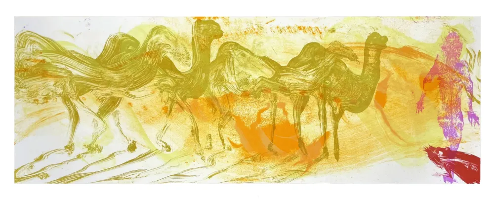 Lithographie Barcelo - Le Dromadaire / La Souris