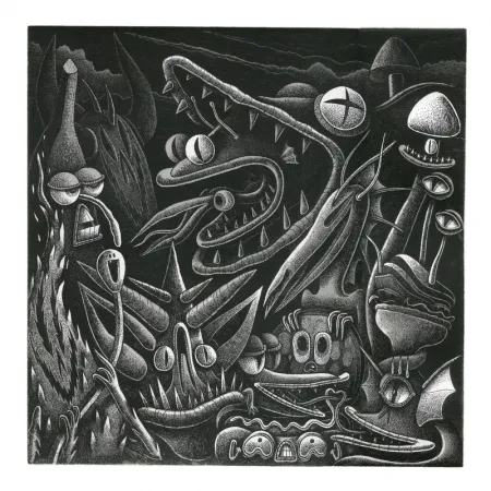 Gravure Barrome Forgues - LE SERPENT DES SABLES S'EST TROMPE DE FILM 