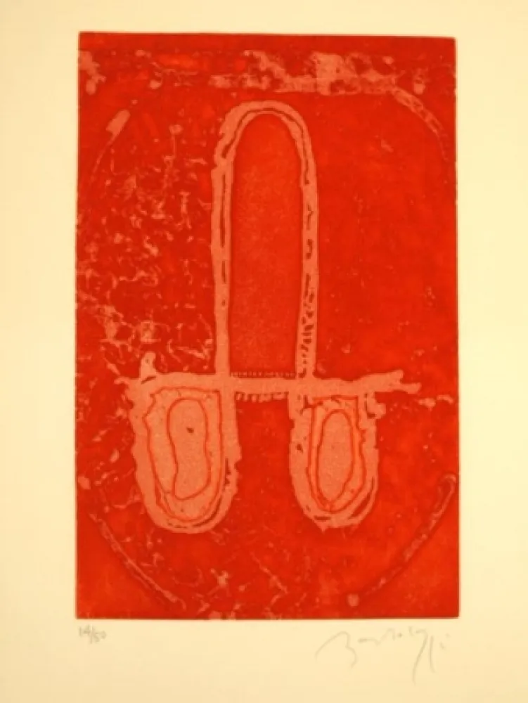 Eau-Forte Bartolozzi - CARRO EN ROJO