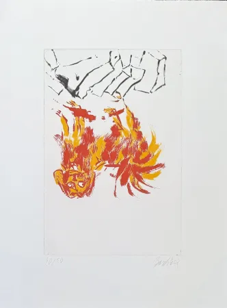 Gravure Baselitz - Georg Baselitz (1938) - Tama 2 - Etching and aquatint on paper - 2002