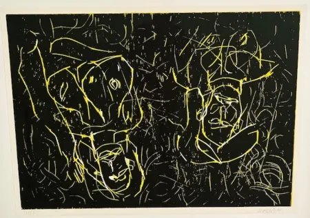Aucune Technique Baselitz - Woman and woman