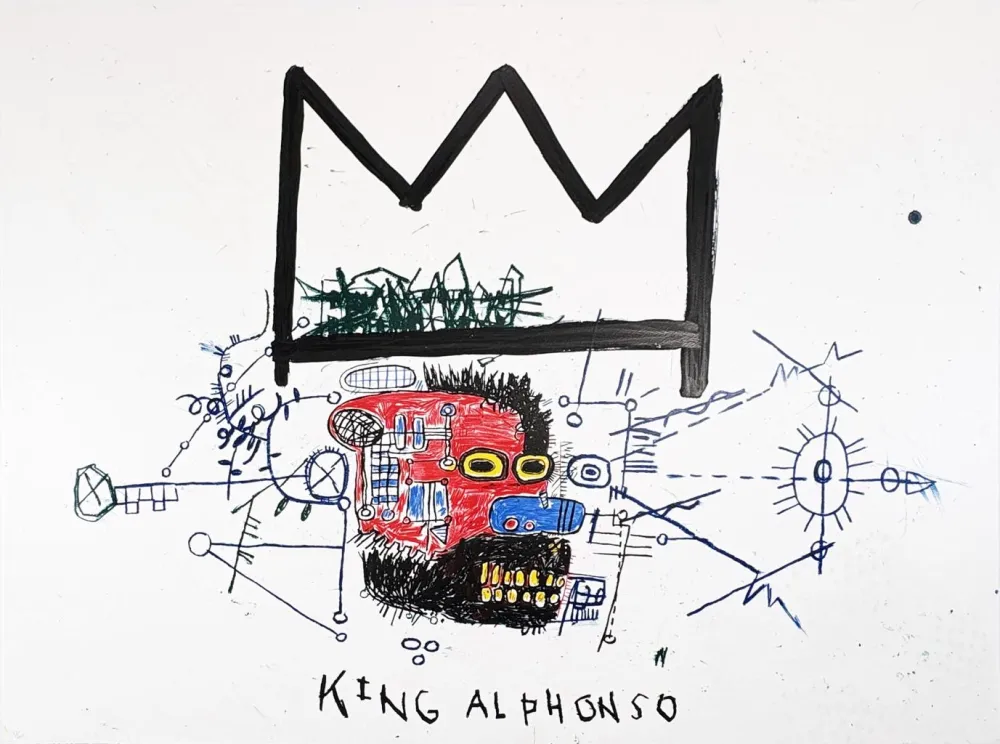 Sérigraphie Basquiat - King Alphonso