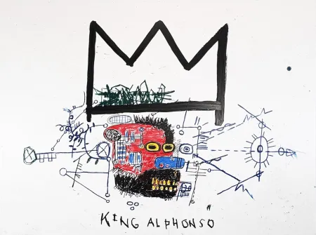 Sérigraphie Basquiat - King Alphonso