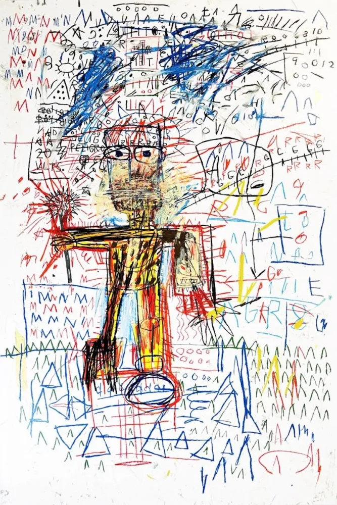 Sérigraphie Basquiat - Untitiled IV from The Figures Portfolio