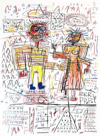 Sérigraphie Basquiat - Untitled III from The Figures Portfolio